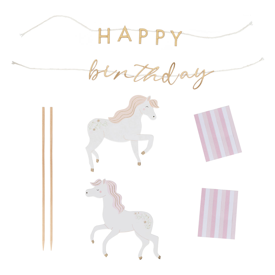 Decoratiune pentru tort cu unicorni