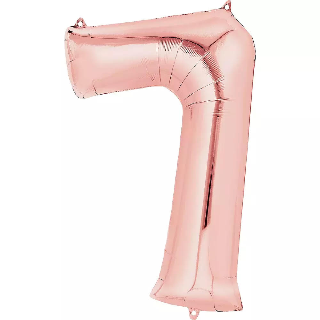 Foil balloon number 7 pink