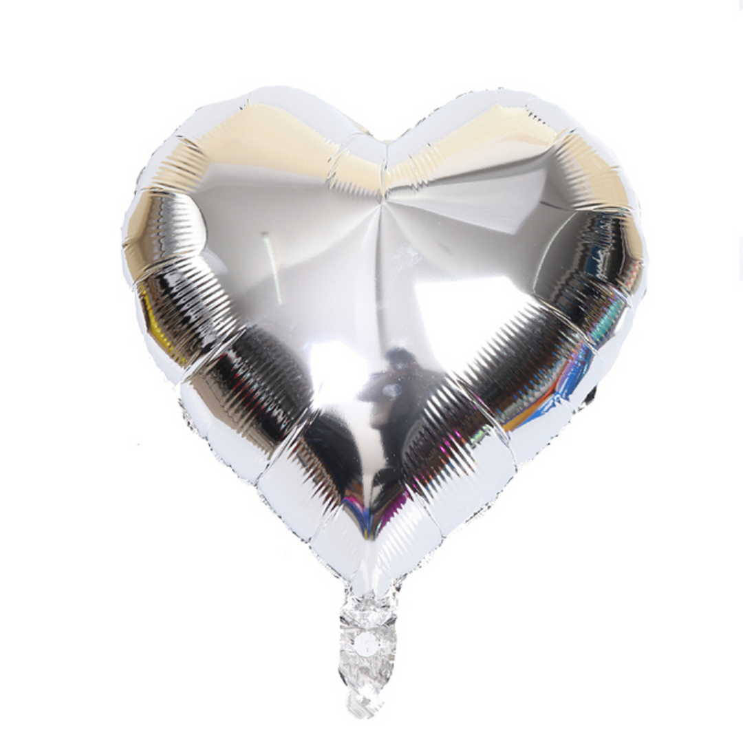 Balon folie inima argintiu