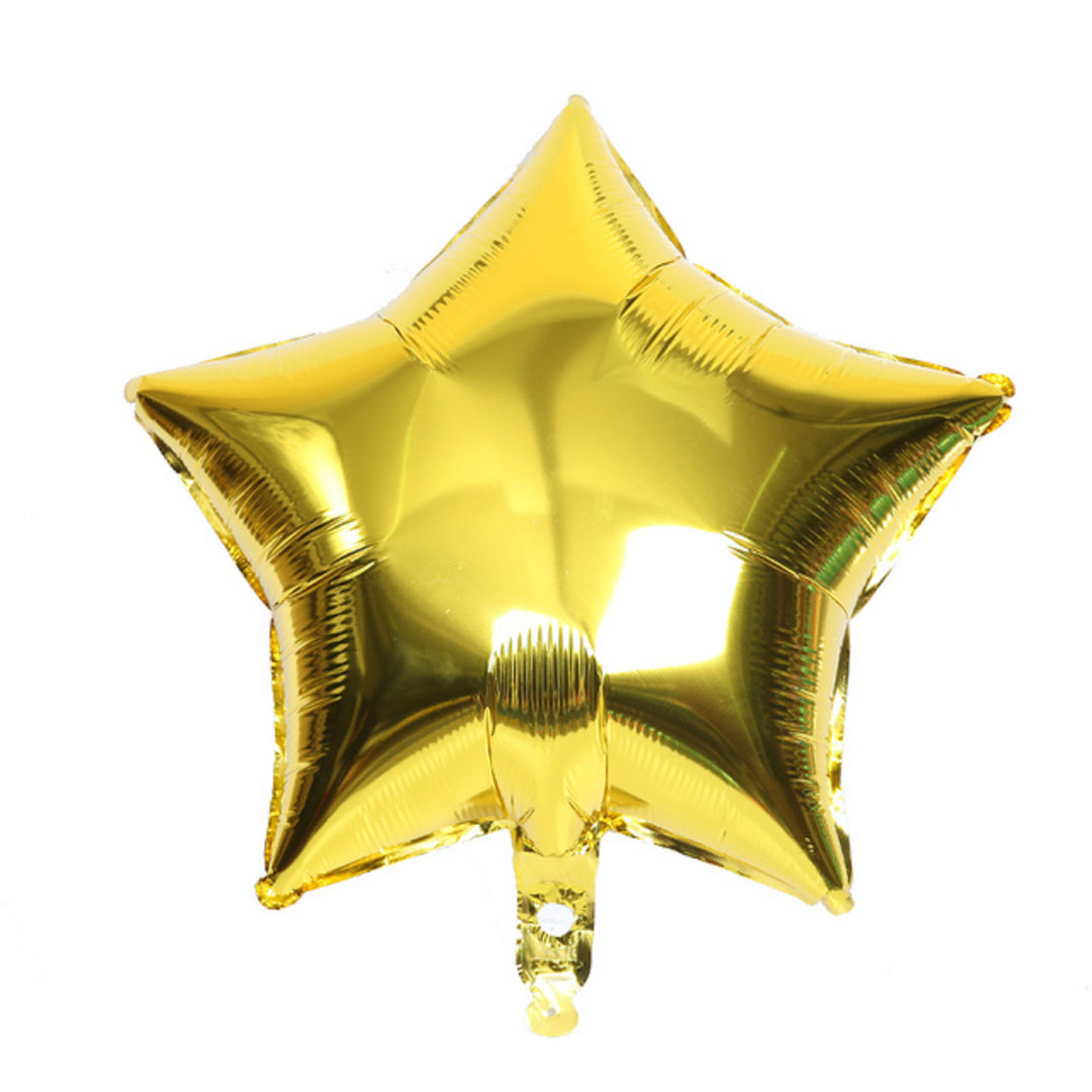 Helium foil balloon gold star