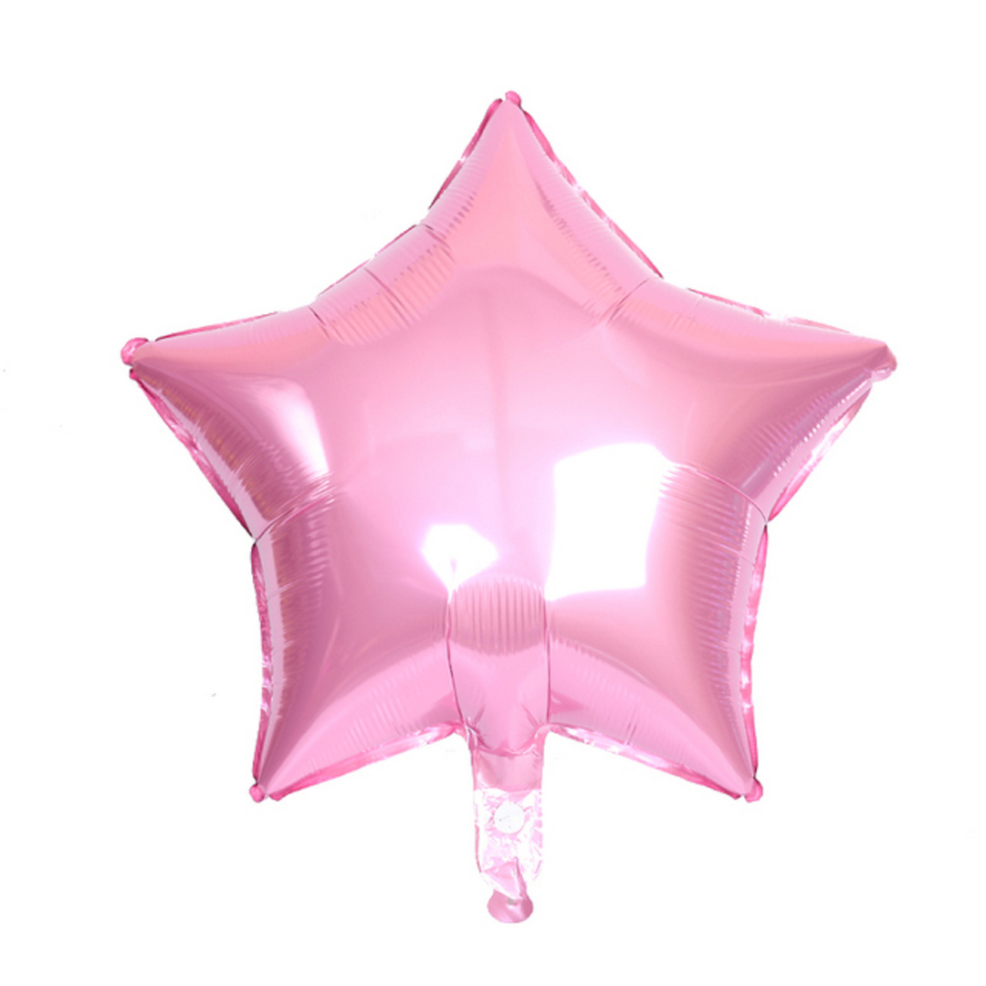 Helium foil balloon pink star