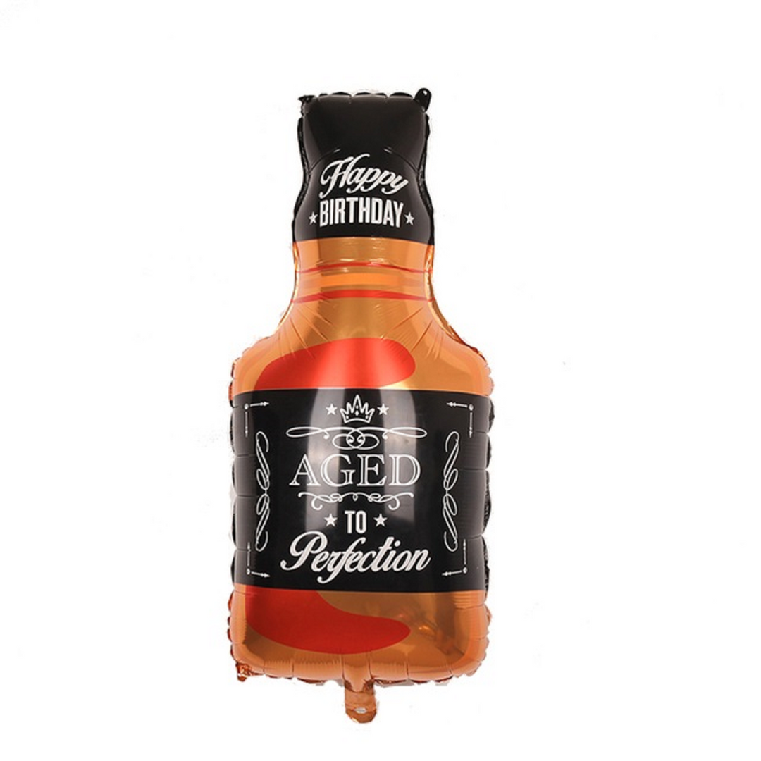 Helium foil balloon whisky bottle