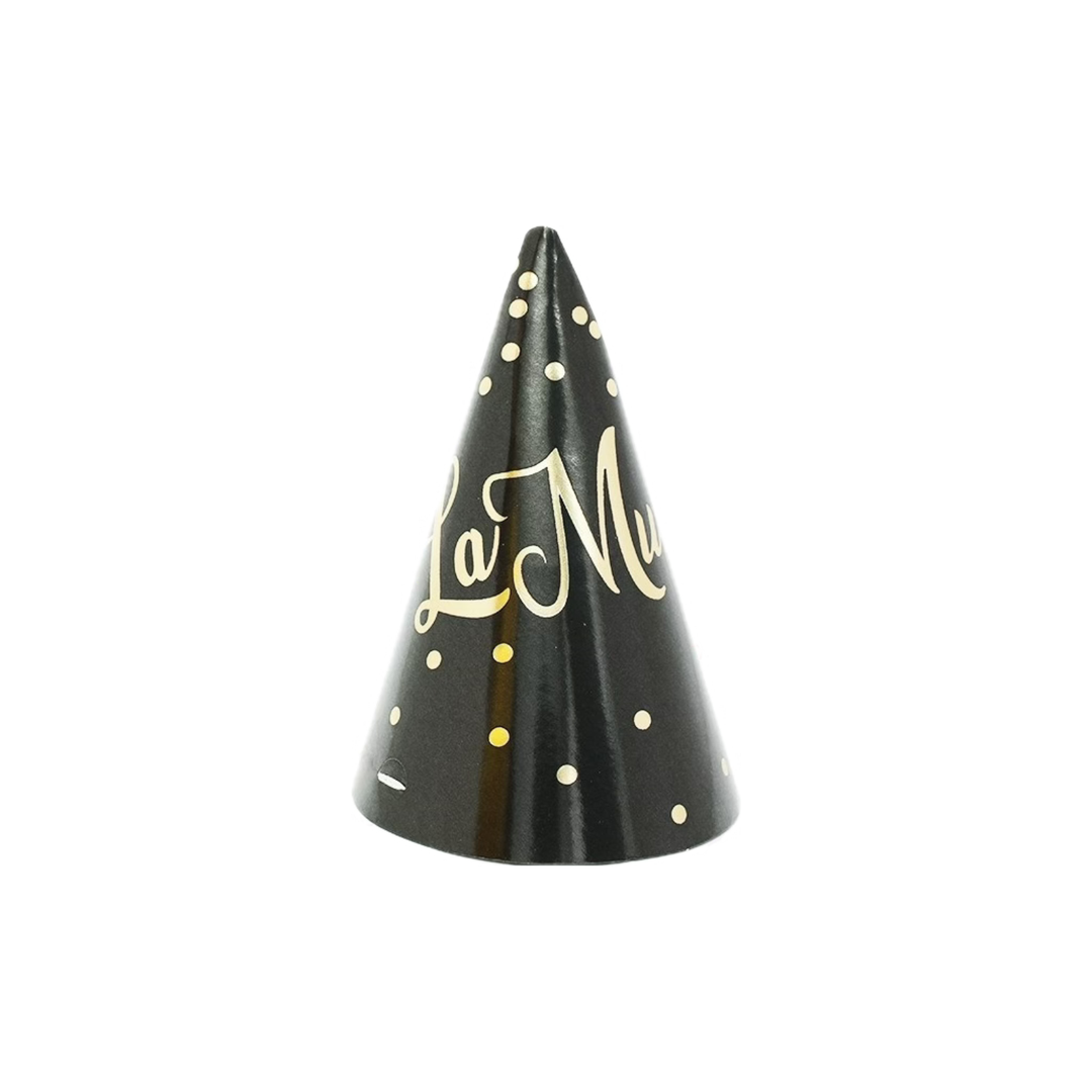 Coif "La multi ani" negru 6 buc negru