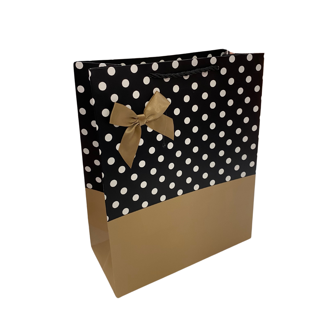 Gift bag with black bow