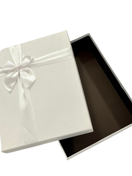 Cutie de cadou dreptunghiulara medie de camasa simpla cu funda