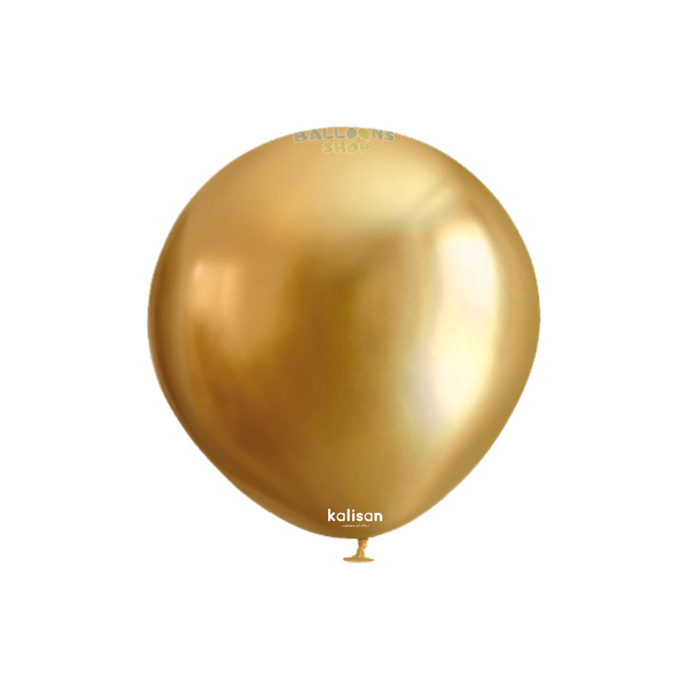 Balon latex mirror gold 13 cm