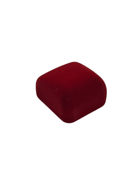 Cutie de inel din catifea rosie 5x4cm