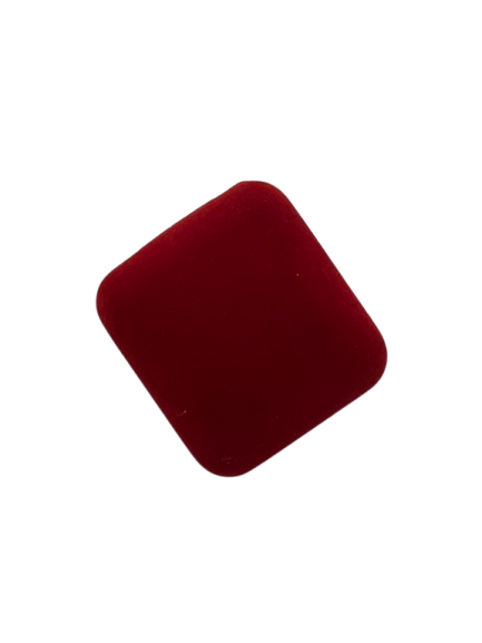 Cutie de inel din catifea rosie 5x4cm