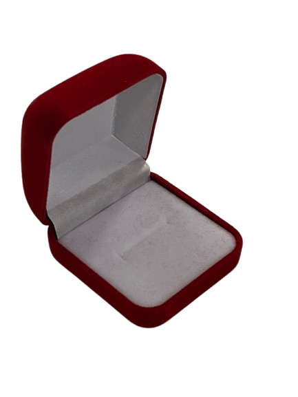 Cutie de inel din catifea rosie 5x4cm