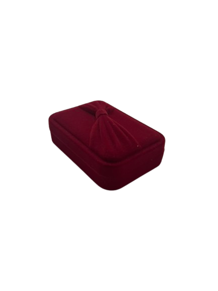 Cutie de bijuterii set din catifea rosie 9x6cm