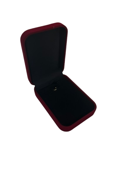 Cutie de bijuterii set din catifea rosie 9x6cm