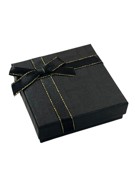 Cutie de bijuterii set patrata inel si cercei 9x9cm