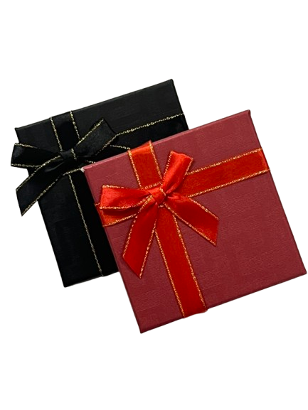 Cutie de bijuterii set patrata inel si cercei 9x9cm