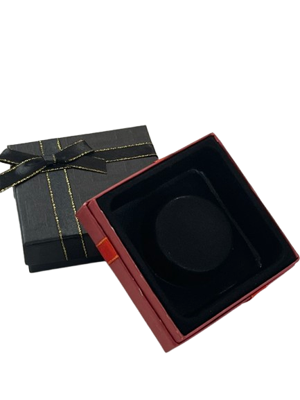 Cutie de bijuterii set patrata inel si cercei 9x9cm