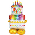 Balon model tort "Happy Birthday" 134x68cm