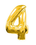 Balon folie cifra 4 auriu