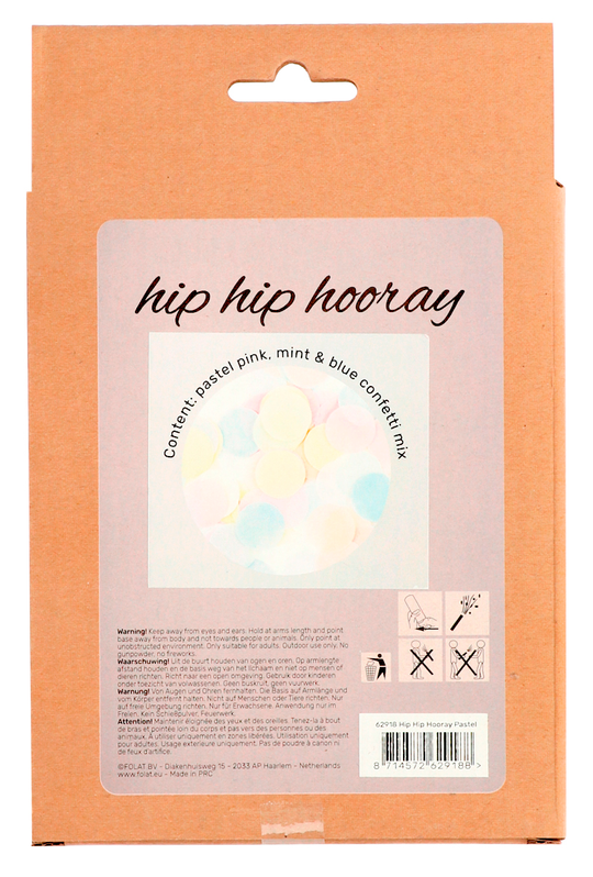 Tub confetti culori pastel - 15 cm