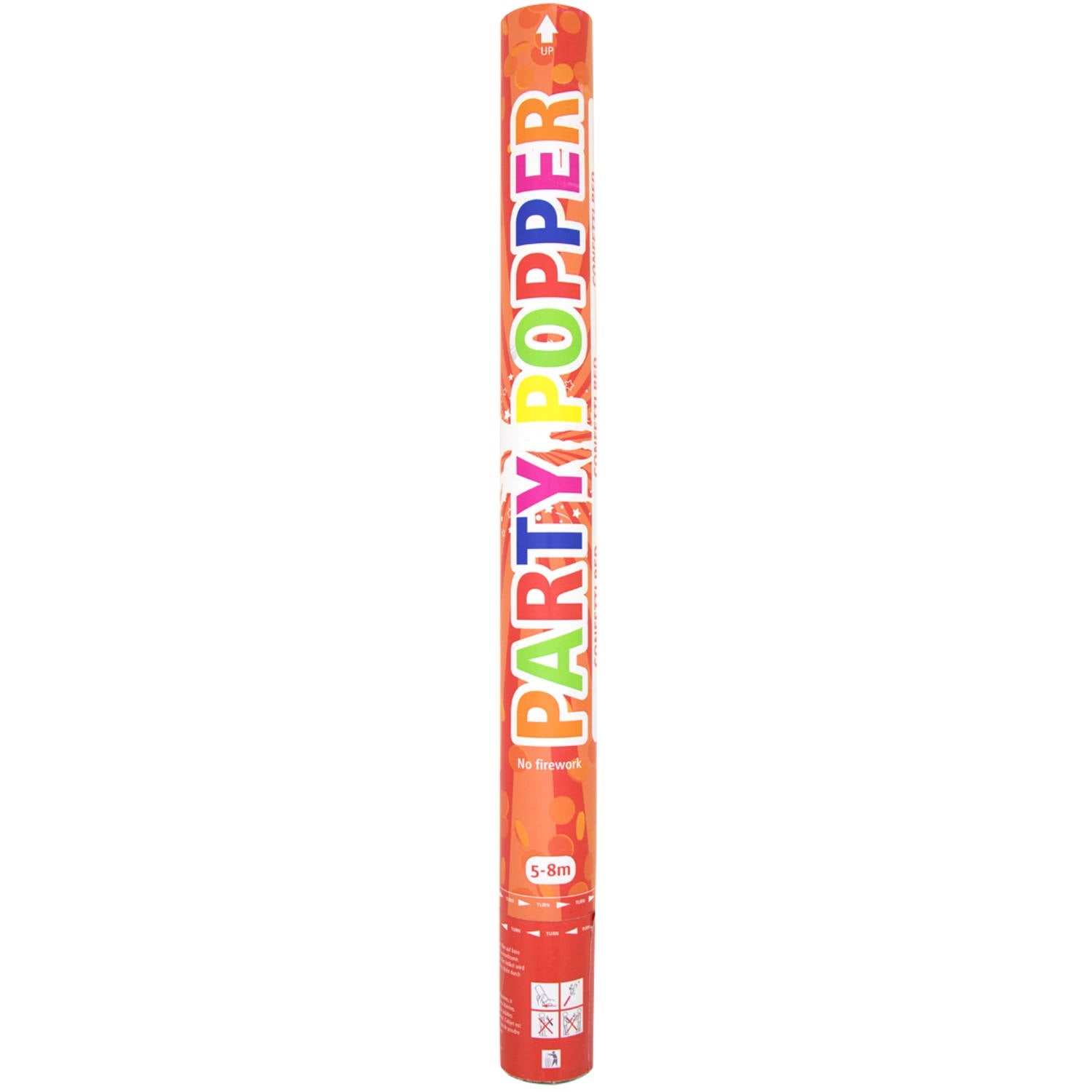 Tub confetti roșu 28 cm hârtie