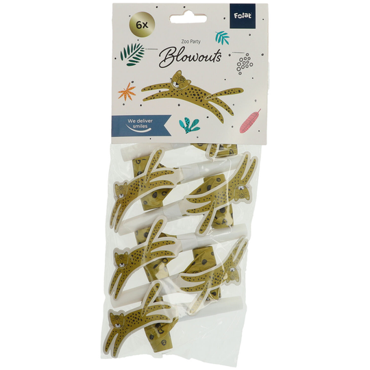 Trompete de petrecere Zoo - set 6 bucăți, 24 cm