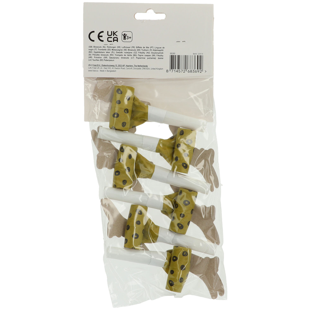 Trompete de petrecere Zoo - set 6 bucăți, 24 cm
