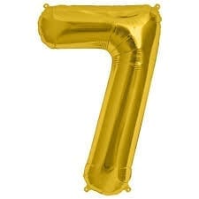 Foil balloon number 7 gold