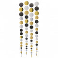 Round party decoration silver gold and brown