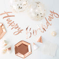 Kit complet Party in a box „Happy Birthday” rose gold