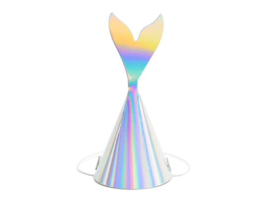 Coif în formă de sirenă holografic, 18cm, 6 bucăți