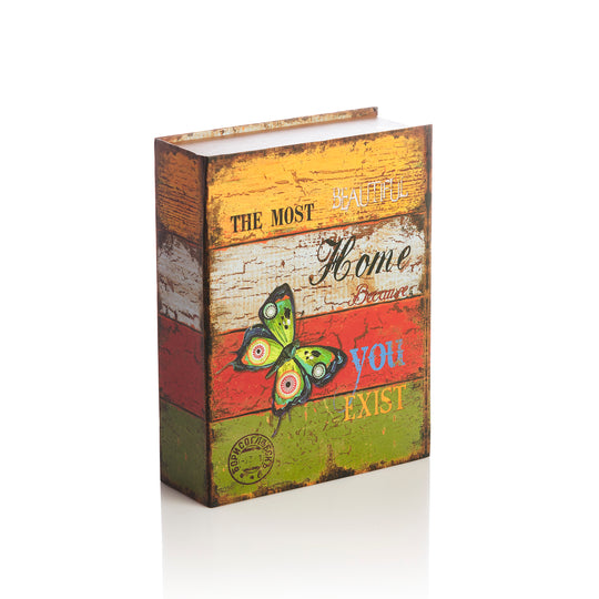 Cutie de cadou in forma de carte cu model de fluture