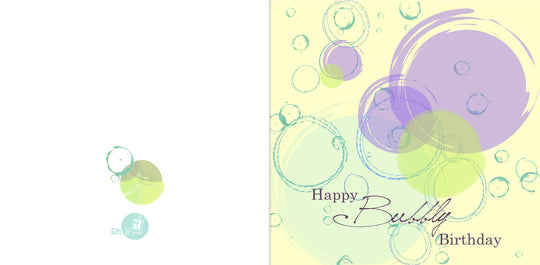 Felicitare aniversara "Happy Bubbly Birthday"