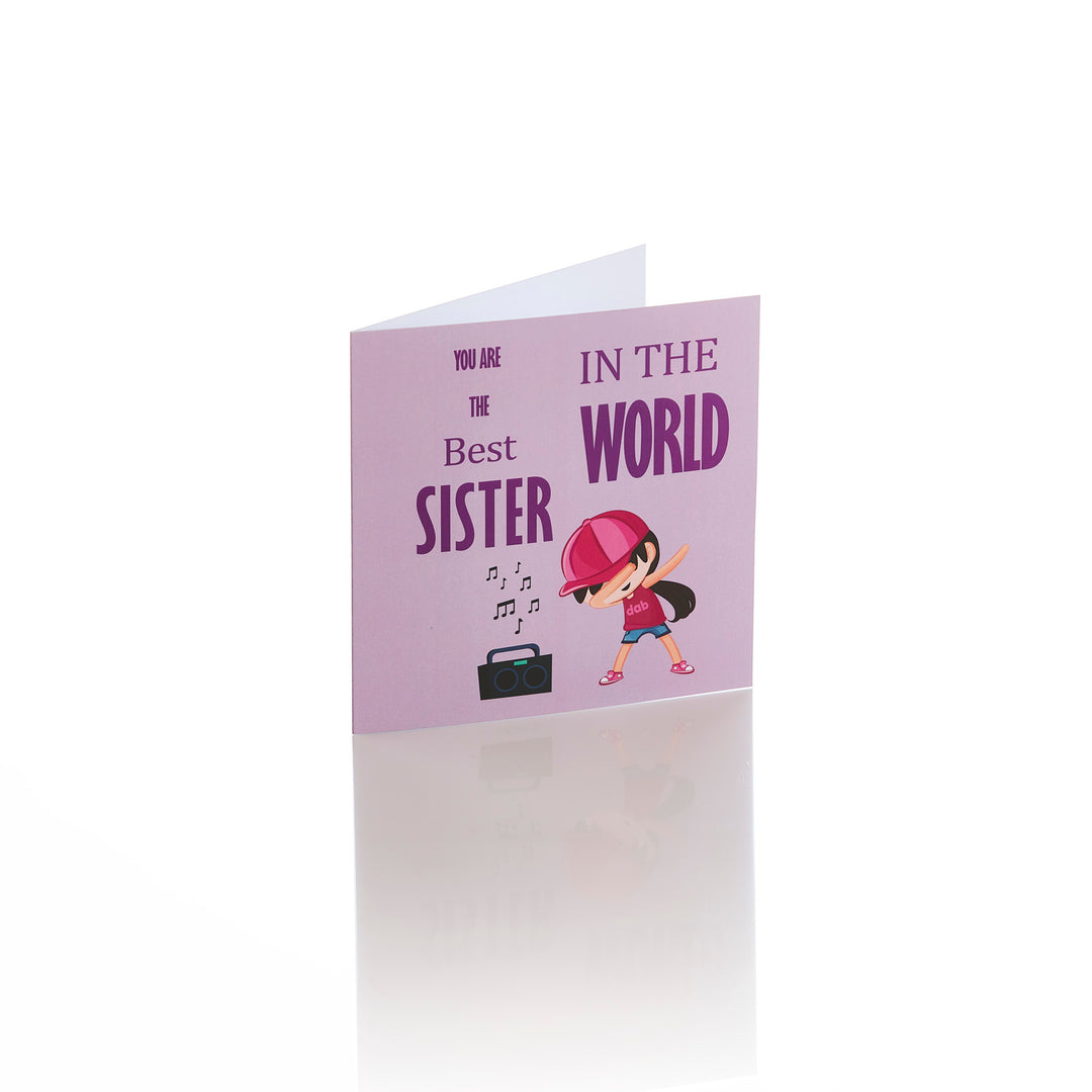 Felicitare Sora "the best sister in the world"