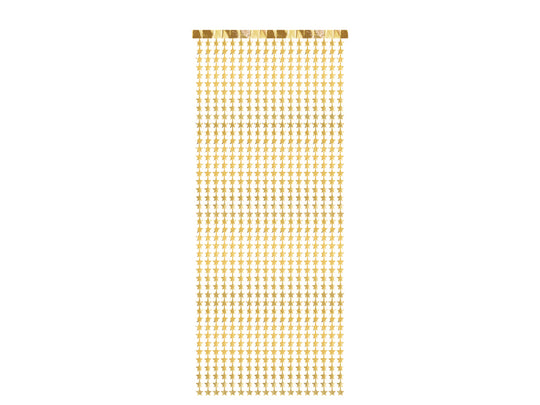 Perdea de petrecere auriu cu stelute, 100x245cm