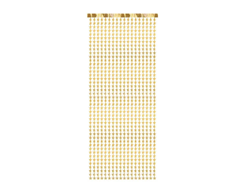 Perdea de petrecere auriu cu stelute 100x245cm