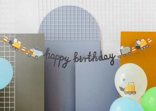 Ghirlanda Happy Birthday cu mașinuțe, 2m