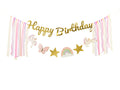 Ghirlanda Happy Birthday cu unicorni, 230x17.5cm