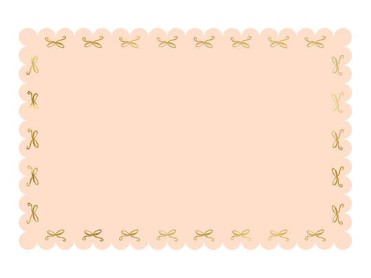 Față de masă roz cu fundițe aurii, 180x120cm