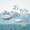 Kit masă petrecere sirena pentru 24 copii, decor complet pentru aniversare