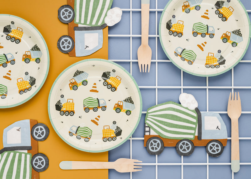 Party plates with cars