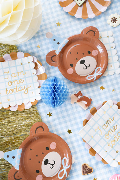 Bear shaped party plates