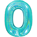 Balon heliu folie cifra 0 albastru