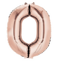 Balon folie cifra 0 roz