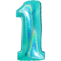 Balon folie cifra 1 albastru