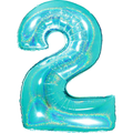Balon heliu folie cifra 2 albastru