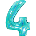 Balon heliu folie cifra 4 albastru