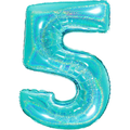 Balon folie cifra 5 albastru