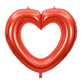 Foil balloon red heart cutout