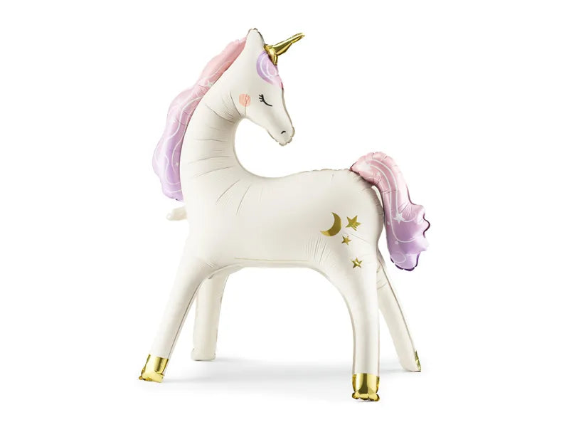 Balon folie unicorn care stă în picioare 95x86cm