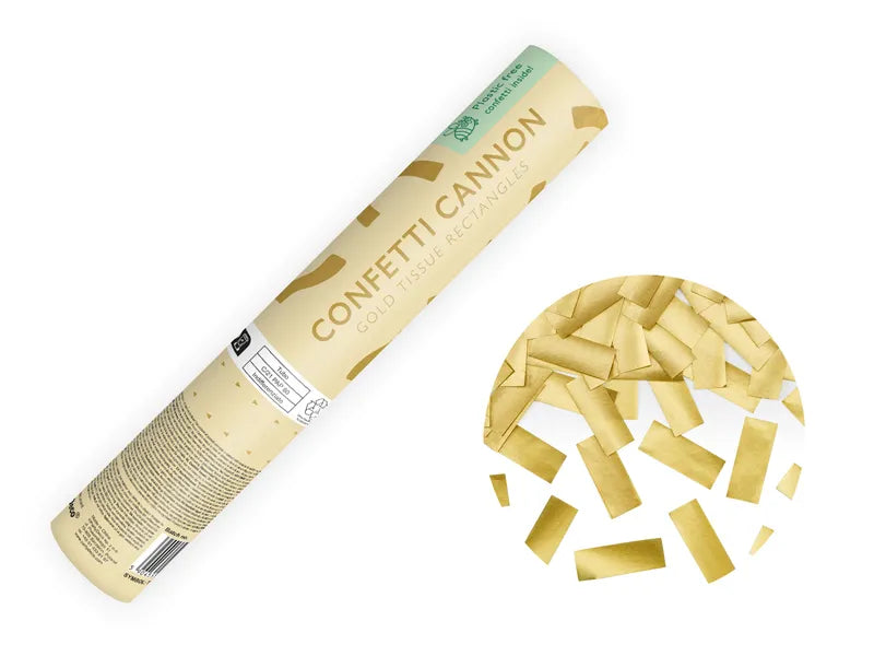 Tub confetti cu benzi aurii 20cm