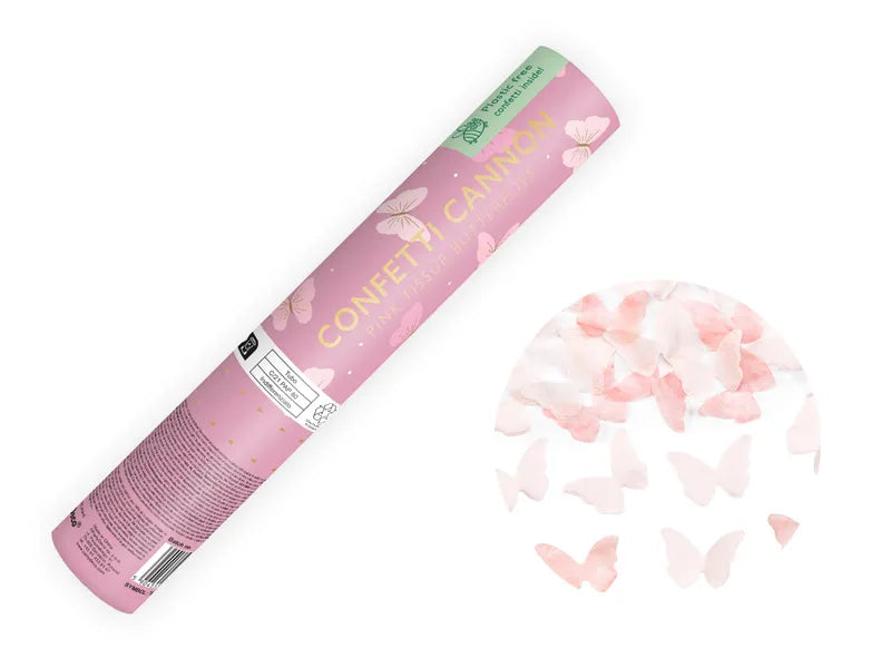 Tub confetti cu fluturi roz 20cm