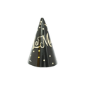 "Happy birthday" party hat black 6 pcs